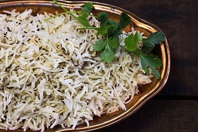 Steamed and Jeera Rice